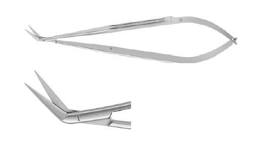 Мікроножиці покращені 45° загнуті. 165 мм